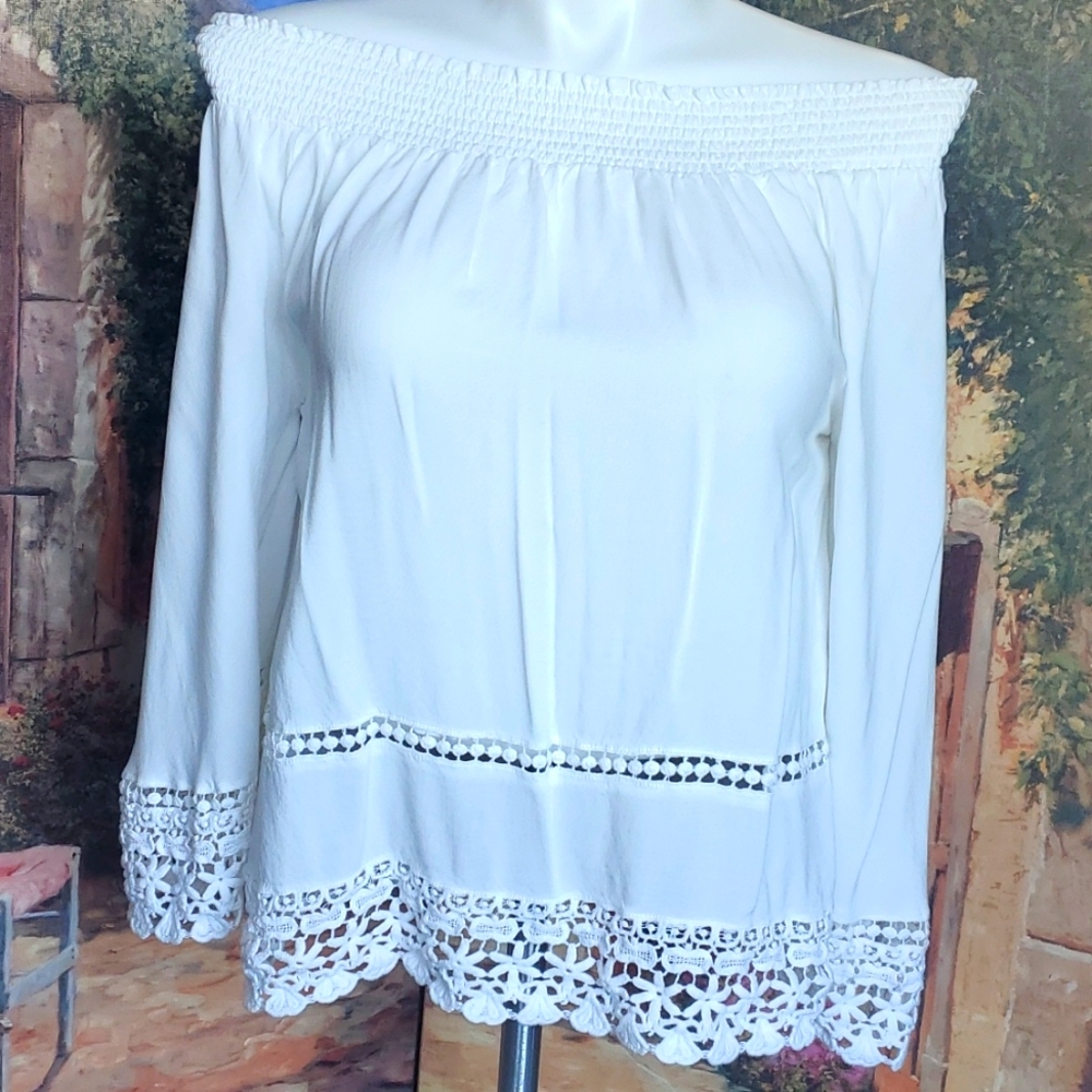 White off the shoulder top
